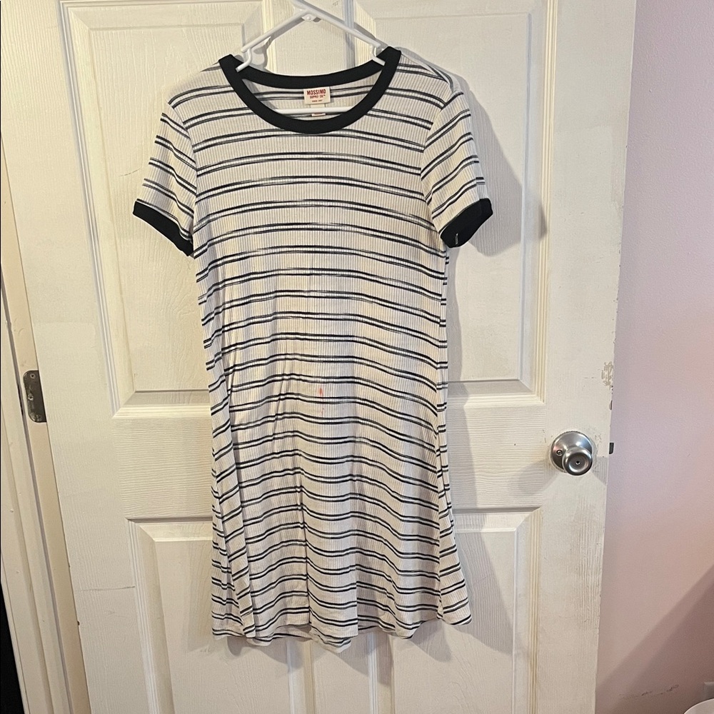 Striped Black and White Dress
